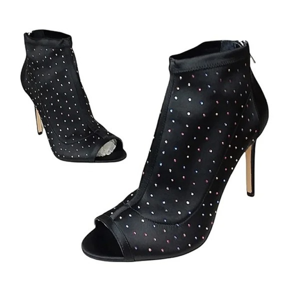 Jewel Badgley Mischka Margarita Embellished Peep Toe Bootie